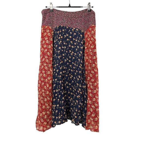 Anthropologie Meadow Rue Ditsy Floral Prairie Midi Skirt Sz 10 Modest Trad Wife - Picture 2 of 7